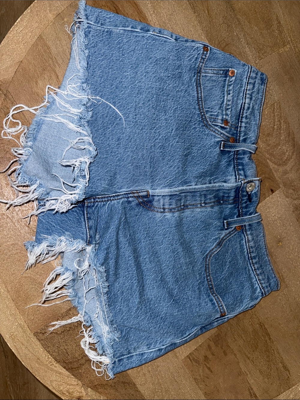 Levi's Light Blue 501 Original Denim Shorts